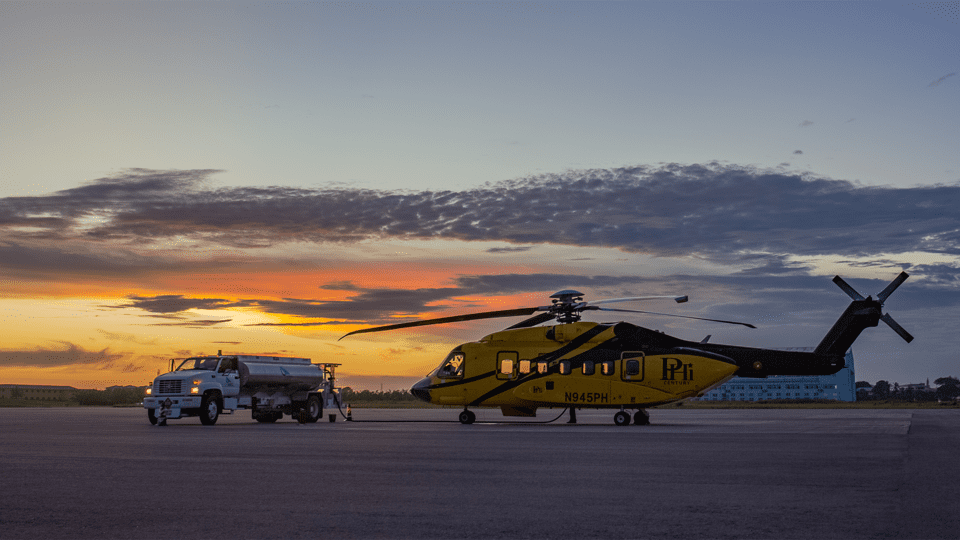 Century Aviation Fuel Bowser Supplying Fuel to PHI Century Aircraft